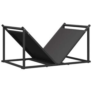 vidaXL Firewood Rack Black 70x43x34.5 cm Cold-rolled steel