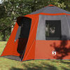 vidaXL Cabin Tent with Roof Grey and Orange 405 x 405 x 273 cm