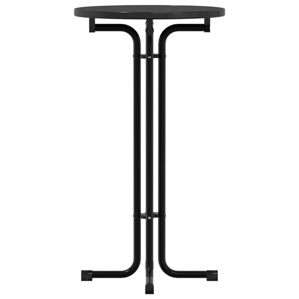 vidaXL Dining Table Black Ø60x110 cm Engineered Wood and Steel