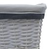 vidaXL 3 Piece Nesting Basket Set White Willow