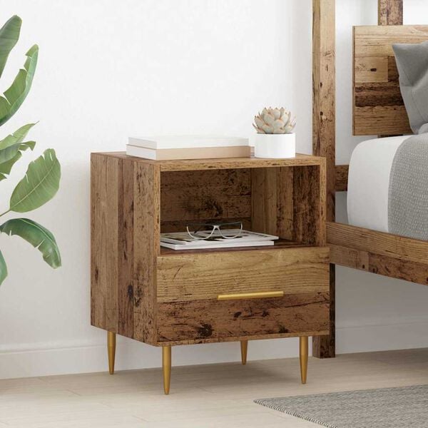 vidaXL Bedside Table Brown 40 x 35 x 47.5 cm Engineered Wood