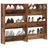 vidaXL Shoe Cabinet 2 pcs Old Wood 60 x 18 x 90 cm Engineered Wood