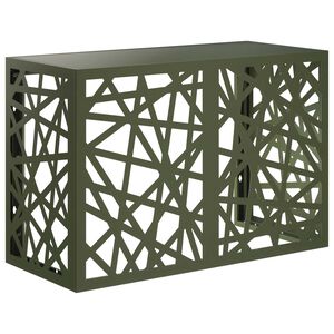 vidaXL Air Conditioner Cover Olive Green 90 x 40 x 60 cm Steel