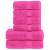 vidaXL 6 Piece Premium Towel Set SOLUND Pink 600 gsm