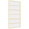 vidaXL Sliding Door Gold 102.5x205 cm Clear ESG Glass and Aluminium