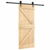 vidaXL Sliding Door 85 x 210 cm Solid Pine Wood (Untreated)