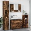 vidaXL Bathroom Furniture Set with Drawer with Shelf 4 pcs Smoked Oak