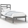 vidaXL Bed Frame without Mattress Grey Solid Wood 90X190 cm Single