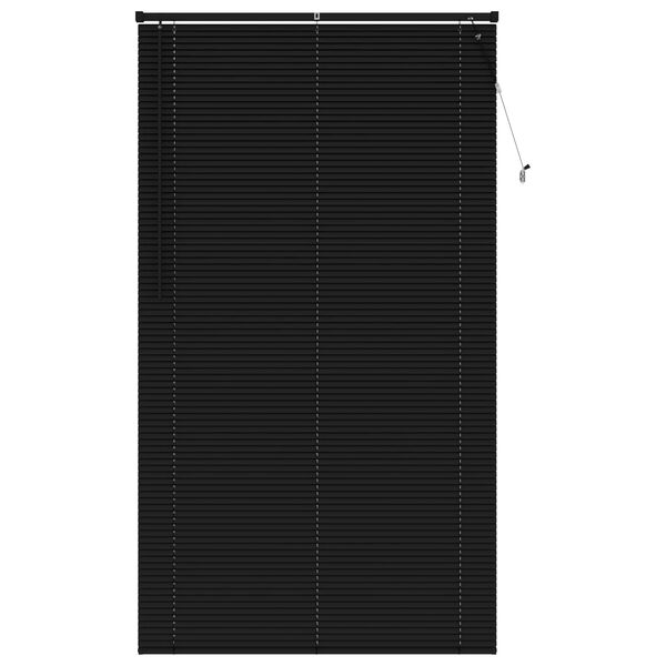 vidaXL Venetian Blind Manual Adjustable Black 213 x 120 cm PVC