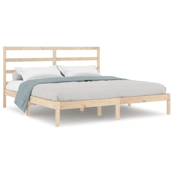 vidaXL Bed Frame without Mattress 200x200 cm Solid Wood Pine