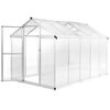 vidaXL Greenhouse | Clear | Aluminium | 302x190x195 cm | UV-resistant materials