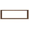 vidaXL Wall Cube Shelves 2 pcs Brown Oak 80x15x26.5 cm Engineered Wood