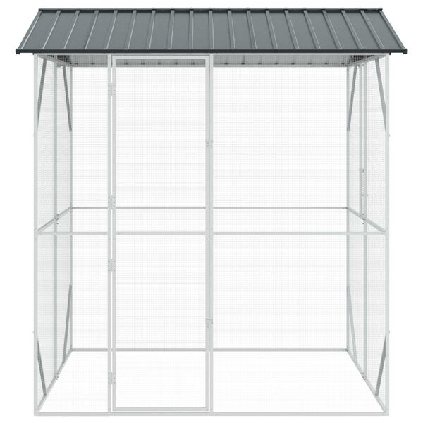 vidaXL Bird Cage Anthracite 215 x 208 x 247 cm Galvanised Steel