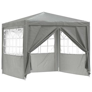 vidaXL Party Tent 250 x 250 x 240 cm Light Grey PE and Steel
