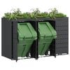 vidaXL Wheelie Bin Storage for 3 Bins Anthracite 204 x 77.5 x 121.5 cm