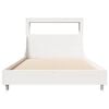 vidaXL Bed Frame without Mattress White 75x190 cm Small Single Solid Wood Pine