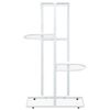 vidaXL 4-Floor Flower Stand 43x22x76 cm White Metal