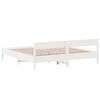 vidaXL Bed Frame without Mattress White 180x200 cm Super King Solid Wood Pine