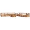 vidaXL Outdoor Sofa Set 9 pcs Natural Solid Acacia Wood