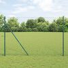 vidaXL Fence Post Green 10 x 1.6 m (60 x 60 mm mesh) Steel and PVC