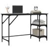 vidaXL Desk Black 120x50x75 cm Metal and Engineered Wood