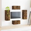vidaXL TV Cabinet Set Wall-mounted 2 pcs Smoked Oak Engineered Wood