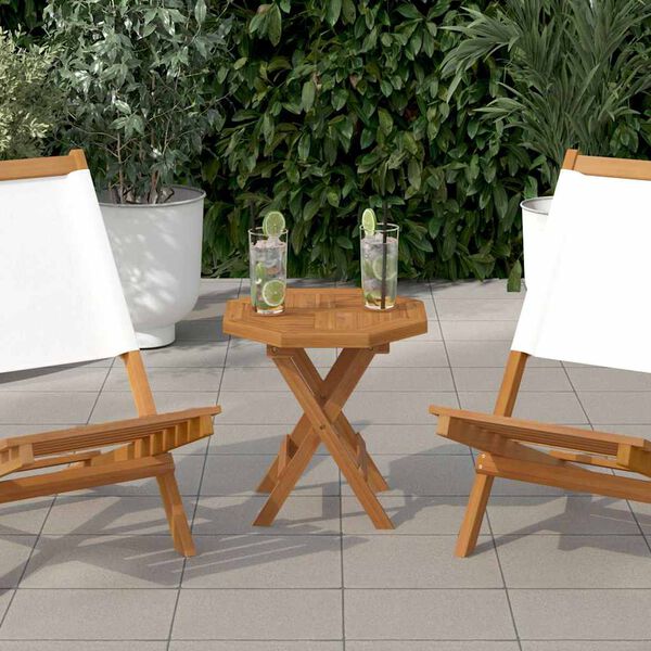 vidaXL Table Top 40x40x2.5 cm Octagonal Solid Wood Teak