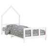 vidaXL Kids Bed Frame White 90x200 cm Solid Wood Pine