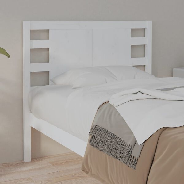 vidaXL Headboard White 81x4x100 cm Solid Wood Pine