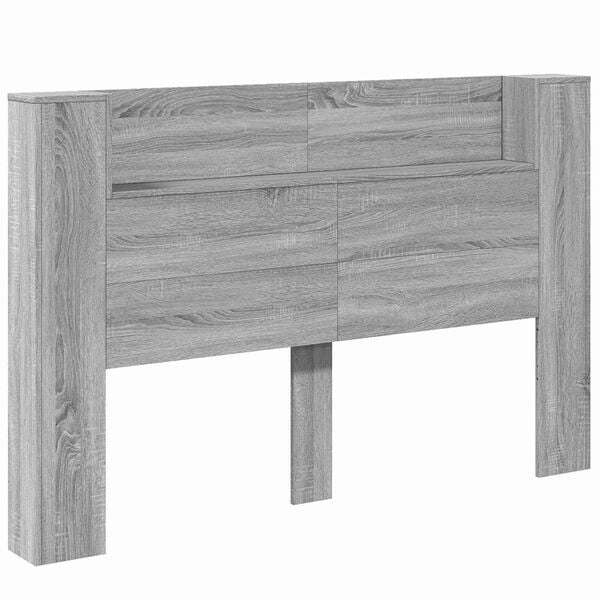 vidaXL Headboard Grey Sonoma 160 x 16.5 x 103.5 cm Engineered Wood
