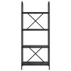 vidaXL Bookshelf Black Oak 60 x 30 x 146 cm Engineered wood