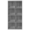 vidaXL Book Cabinet/Sideboard Grey Sonoma 66x30x130 cm Engineered Wood
