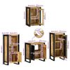 vidaXL Bathroom Furniture Set with Shelf 4 pcs Brown Soild Mango Wood