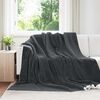 vidaXL Throw Blanket Dark Grey 220 x 240 cm Fleece