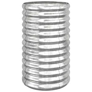vidaXL Garden Planter | Silver | Powder-coated steel | Medium | Durable