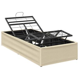 vidaXL Electric Adjustable Bed Frame Cream 200 x 80 x 33.5 cm Steel
