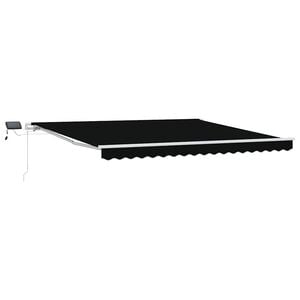 vidaXL Retractable Awning Black 400 x 300 cm Fabric and Aluminium