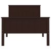 vidaXL Bed Frame without Mattress Dark Brown Solid Wood Pine 100x200 cm