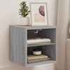 vidaXL TV Wall Cabinet with LED Lights Grey Sonoma 30x28.5x30 cm