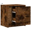 vidaXL Bedside Cabinets with LED Lights 2 pcs Smoked Oak Engineered Wood