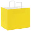 vidaXL Paper Bags 250 pcs with Handles Yellow 32x22x24 cm