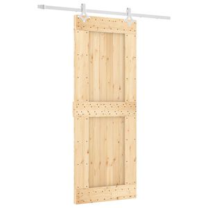 vidaXL Sliding Door 80 x 210 cm Solid Pine Wood (Untreated)