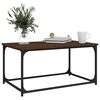vidaXL Coffee Table Brown Oak 80x50x40 cm Engineered Wood and Iron