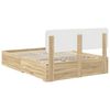 vidaXL Bed Frame with Drawer Sonoma Oak 140 x 200 cm Engineered Wood