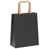 vidaXL Paper Bags 250 pcs with Handles Black 18x8x22 cm