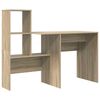 vidaXL Desk Sonoma Oak 131.5 x 50 x 106.5 cm Engineered Wood