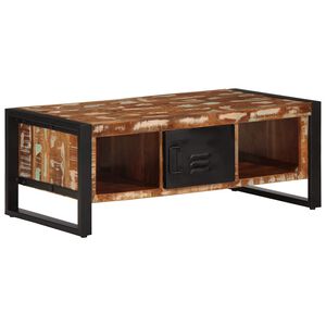 vidaXL Coffee Table Multicolour 90x50x36 cm Solid Wood Reclaimed