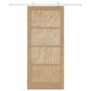 vidaXL Sliding Door Brown 93 x 211 cm Solid Pine Wood