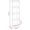 vidaXL Book Cabinet/Room Divider Concrete Grey 40x30x135 cm