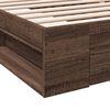 vidaXL Bed Frame with Drawer without Mattress Brown Oak 90x200 cm